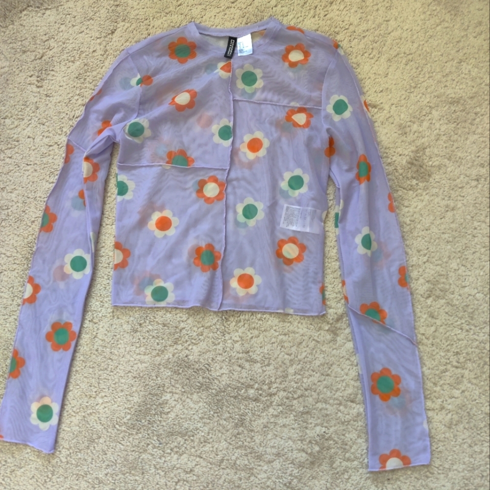 Floral Sheer Long Sleeve Top